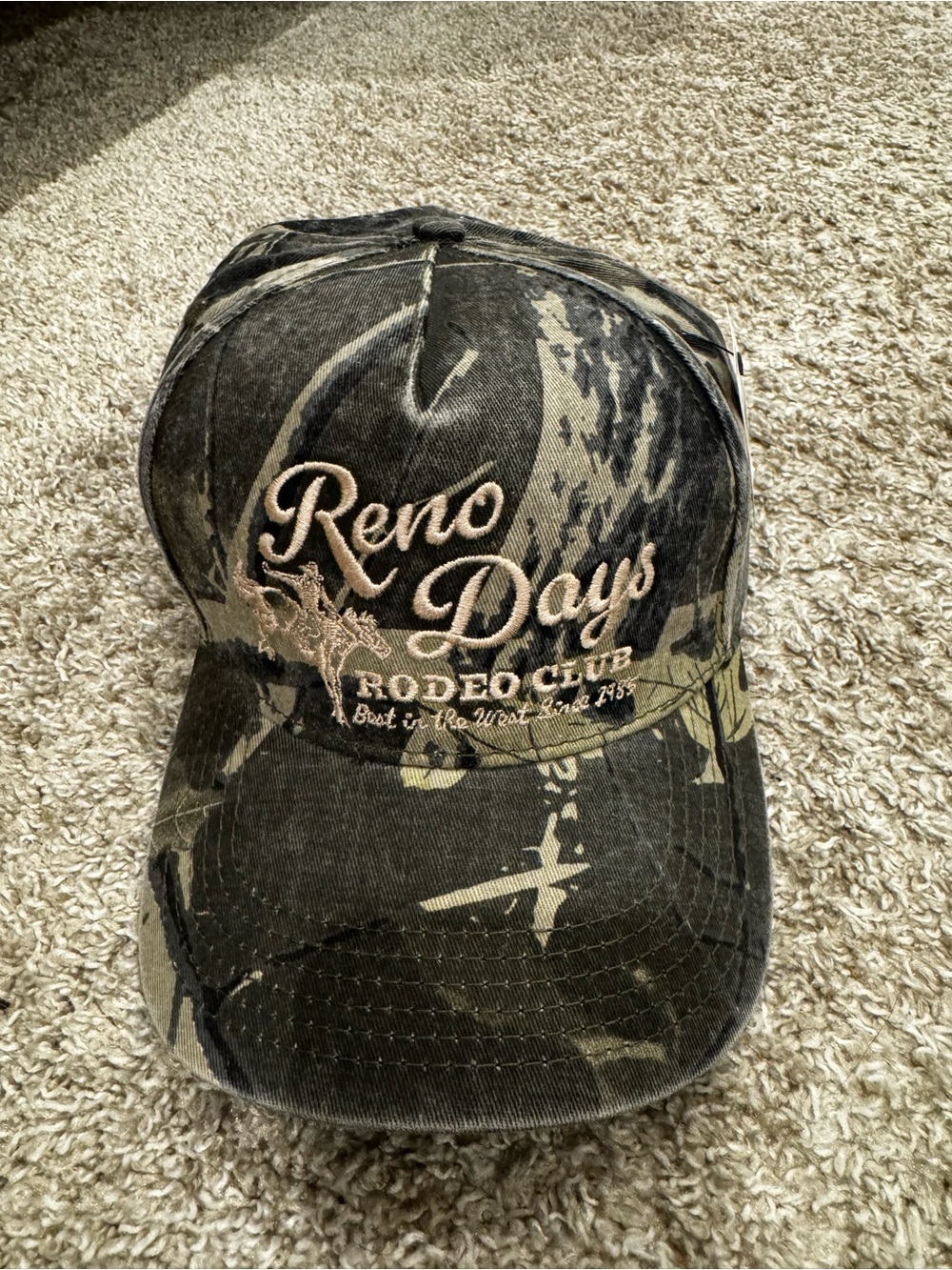 Tilly's Reno Days Camo Cap - Black & Olive